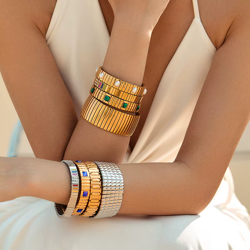 PRISCA PRISCA | Bracelet élastique en perles pour femmes