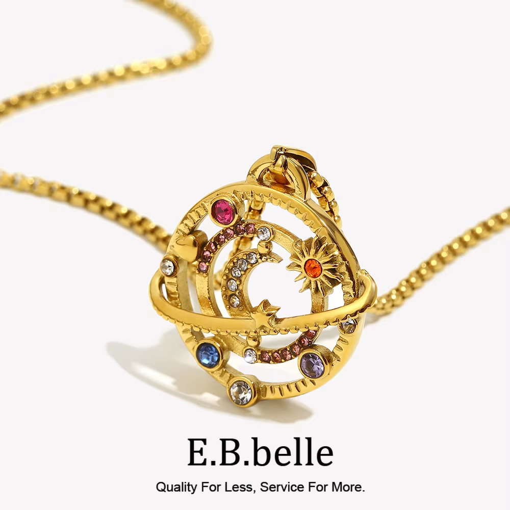 E.B.belle – collier en strass coloré