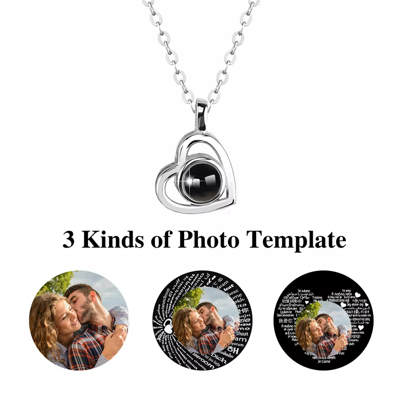 Collier avec projection de photo personnalisée