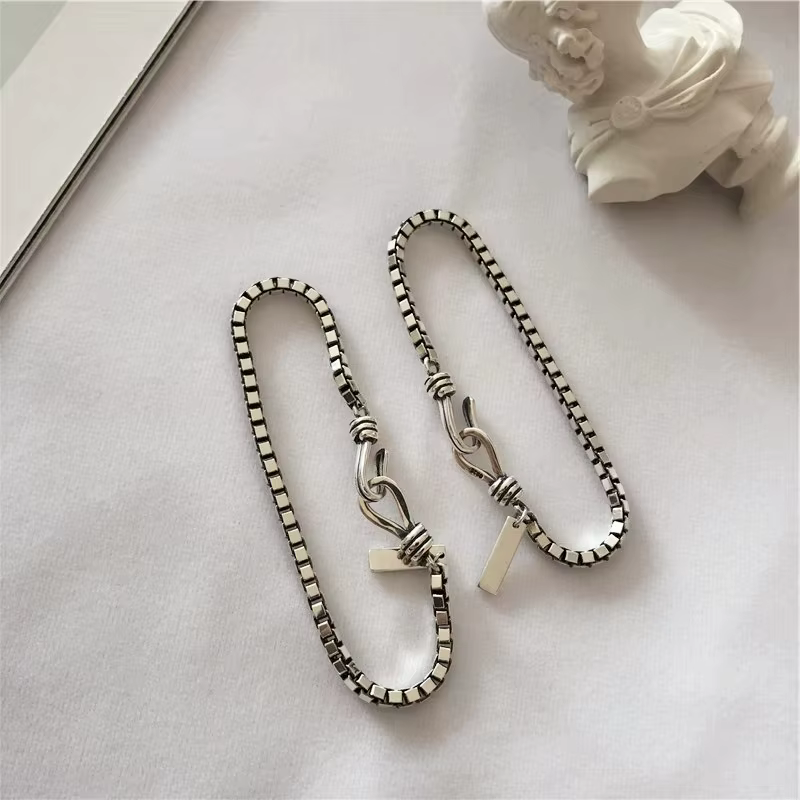 Bracelet géométrique en argent regardé 925 pour femme