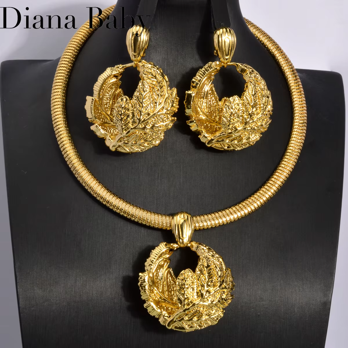 Diana Baby-Ensembles de bijoux de mariage plaqués or 18 carats pour femmes