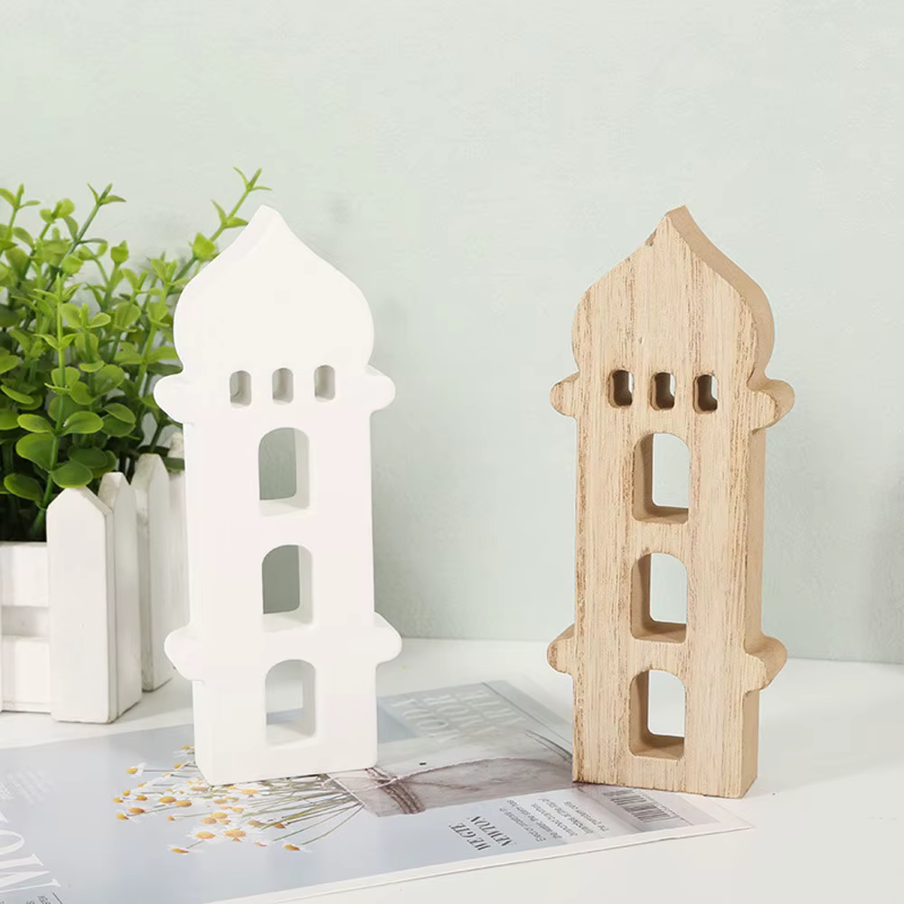 Ornements en bois EID Mubarak 2026