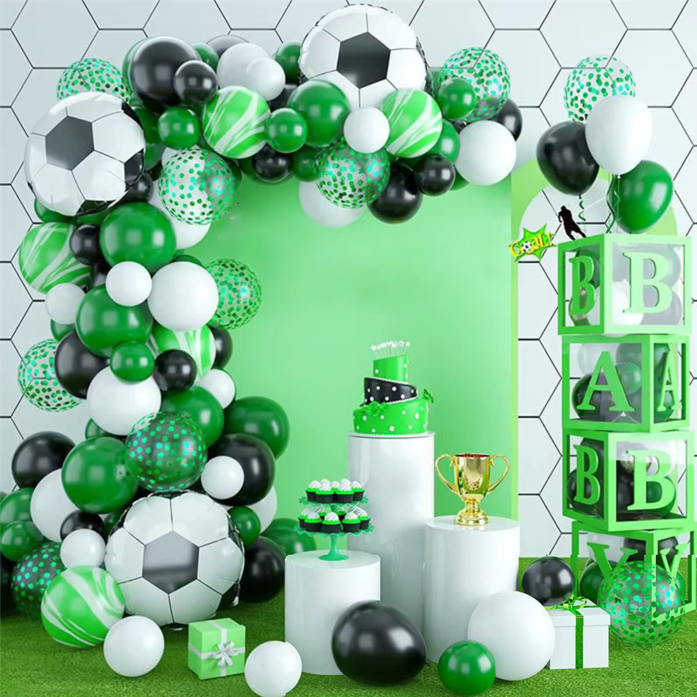 100 pièces, décoration de fête d'anniversaire de football