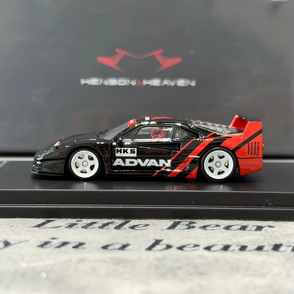 Findclassically 1:64 F40 ADVAN Modèle de voiture miniature en métal