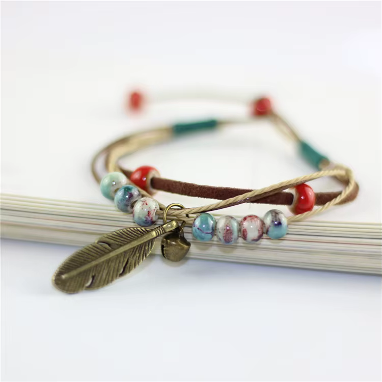 ATA REDO-Bracelet en céramique fait à la main pour homme et femme