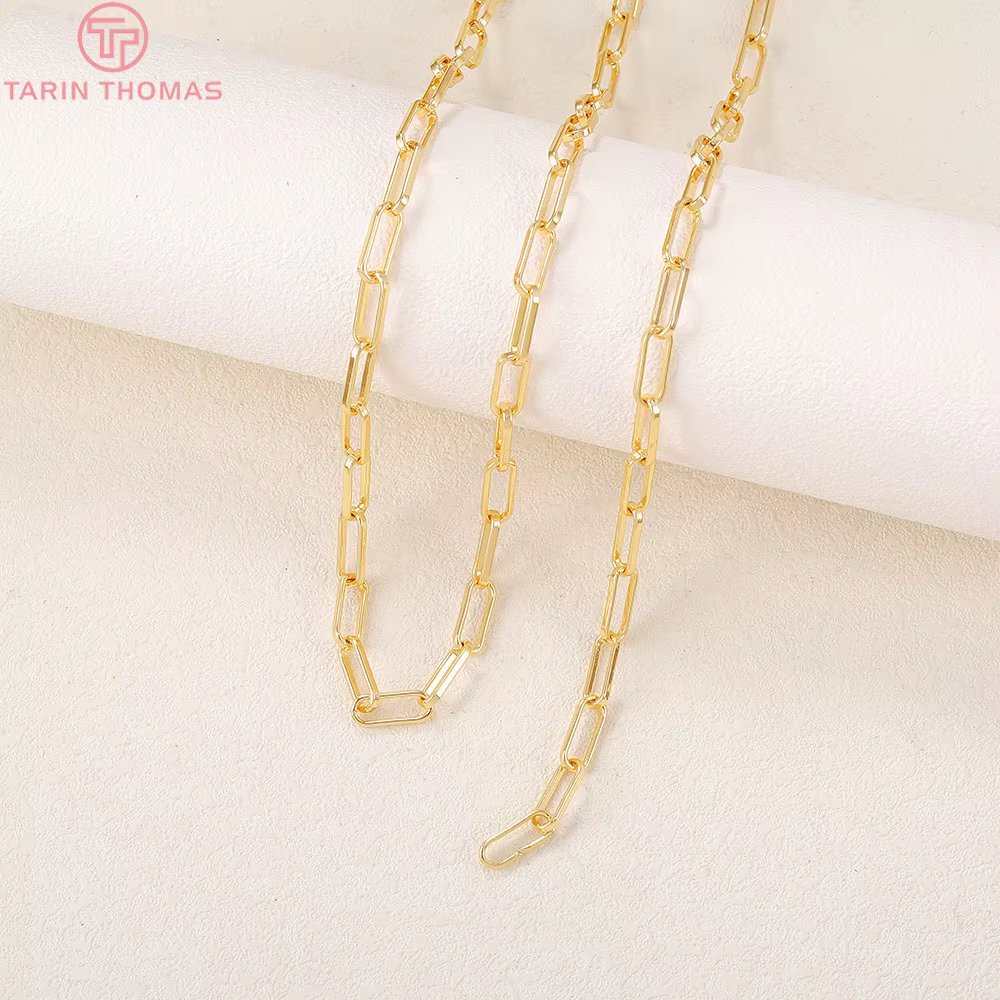 (4285) 1 mètre lien de chaîne 10x4MM 24K couleur or laiton collier chaînes de haute qualité bijoux à bricoler soi-même résultats accessoires en gros