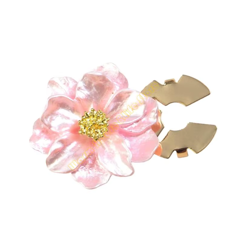 Boutons manchette chemise à Clip à fleurs nacrées