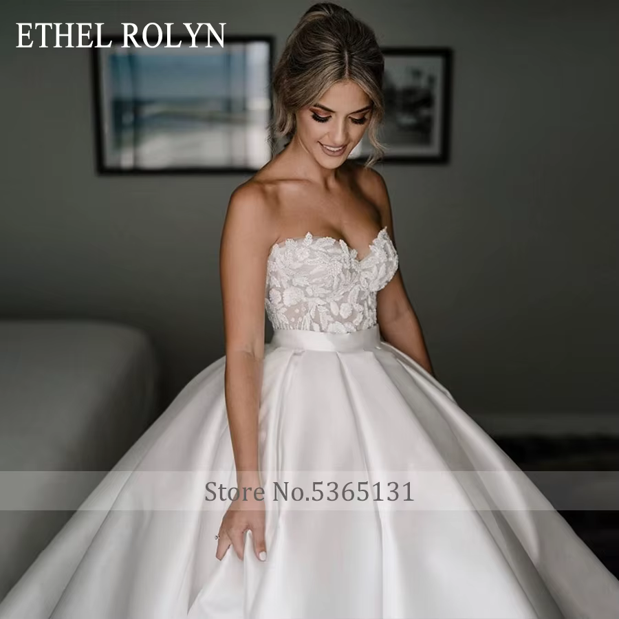 ETHEL ROCircN-Robe de Mariée Princesse Sexy et Élégante