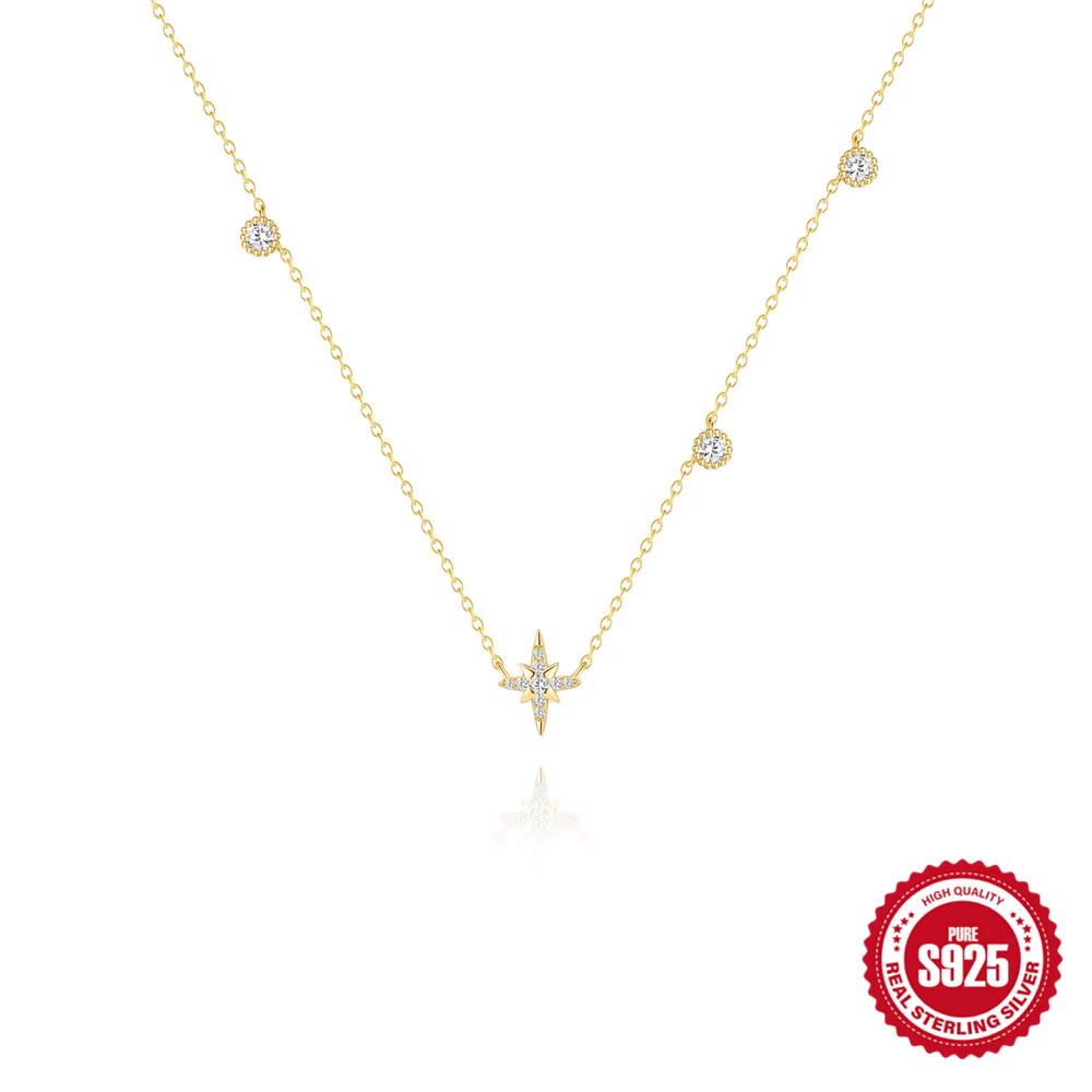 CANNER 2025 Style de mode 925 en argent Sterling clavicule colliers ensemble Simple collier pendentif en zircone irrégulière