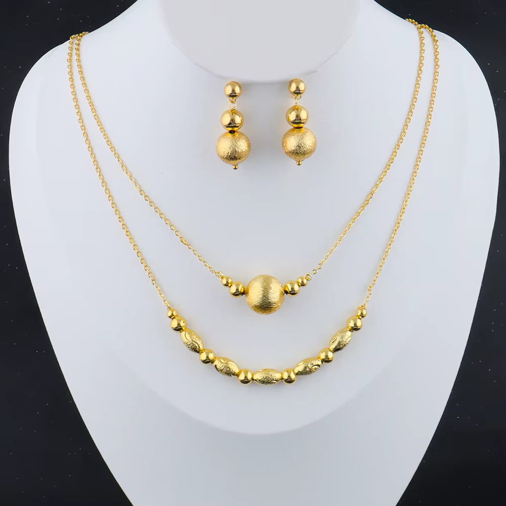 Ensemble collier et boucles d'oreilles à breloques pour femmes