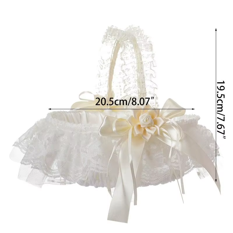 31BB Panier fleurs blanches pour réception mariage
