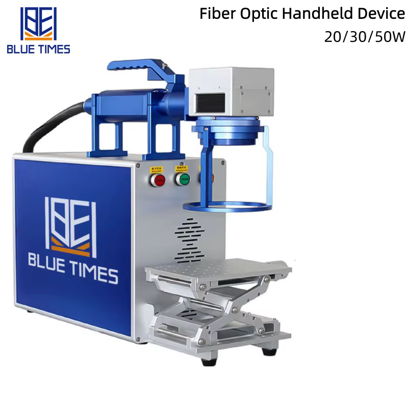 Bluetimes 20/30/50W marqueur laser à fibre portable pour couper des feuilles d'or, d'argent, d'acier inoxydable, de cuivre et d'aluminium
