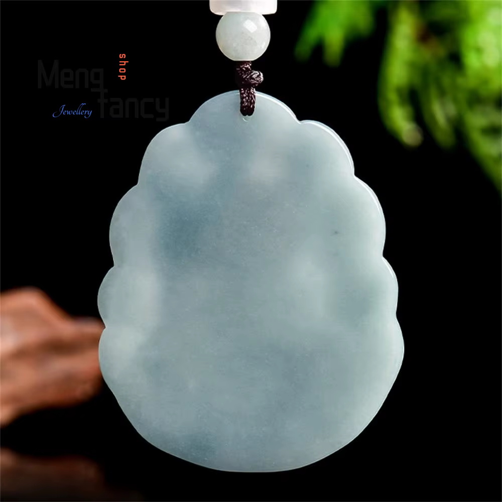 Pendentif féerique de renard à neuf queues, en jadéite naturelle de qualité A, eau bleue, bijoux exquis à la mode, cadeaux de vacances populaires pour Couple