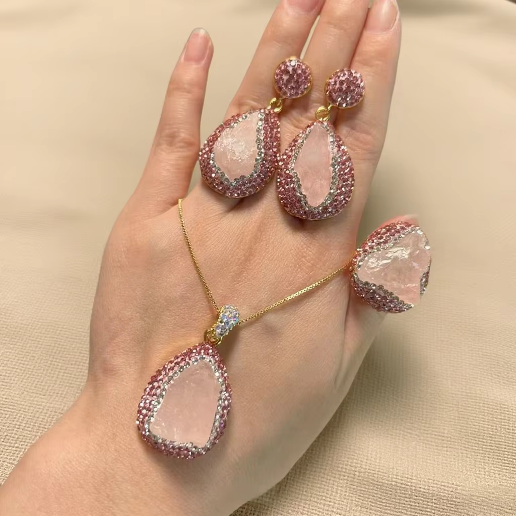 Ensemble de bijoux en cristal de guérison