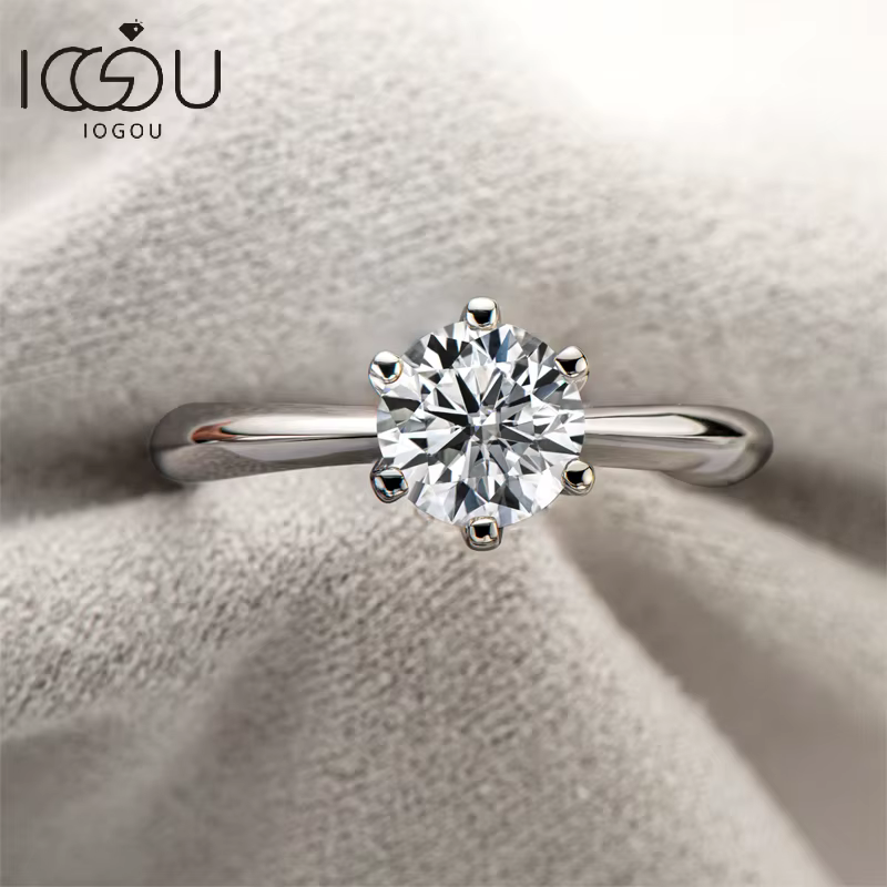 Bague de Fiançailles en Argent 2023 et Or Blanc 18K