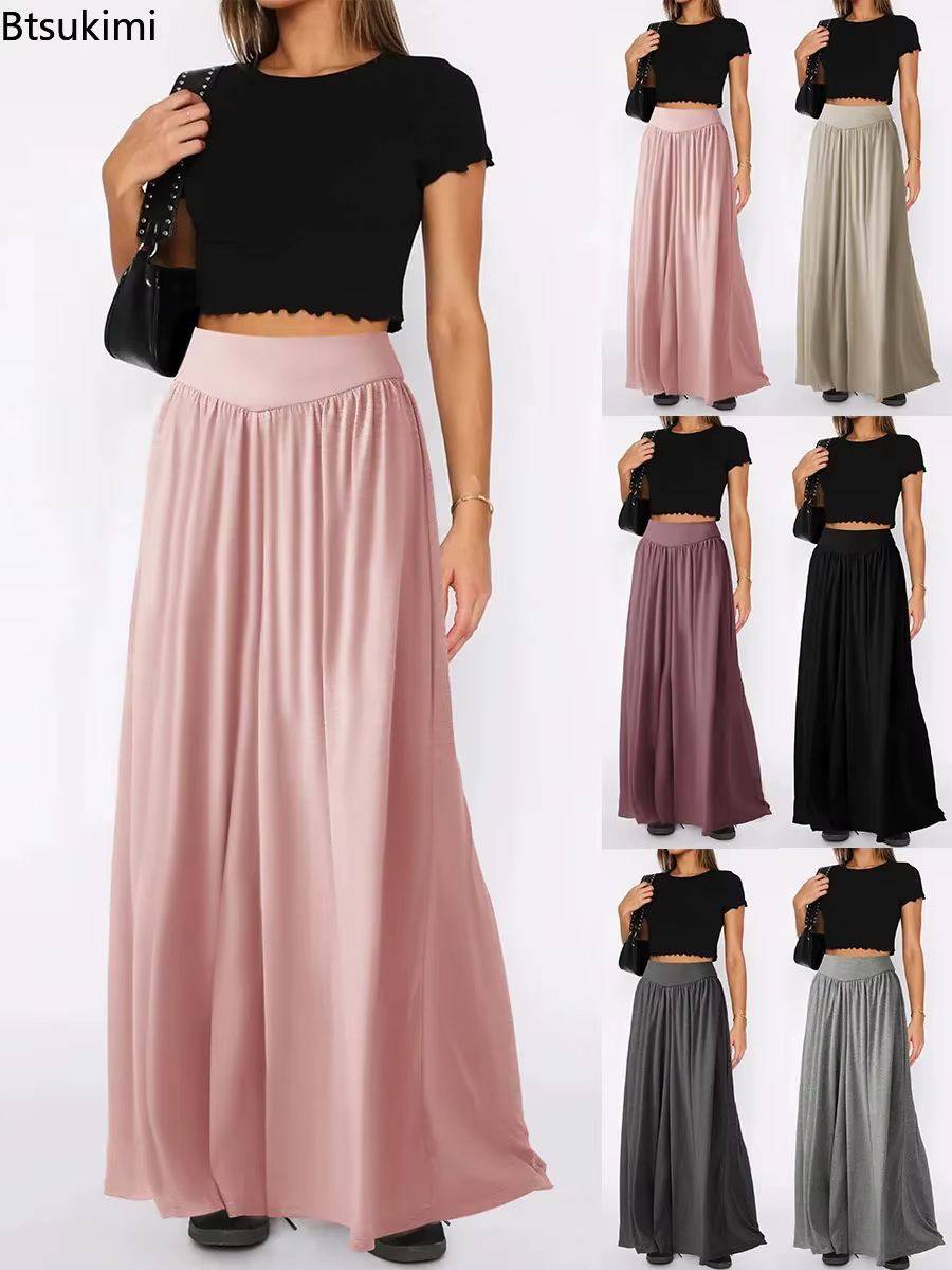 Nouveau pantalon large taille haute pour femme 2026