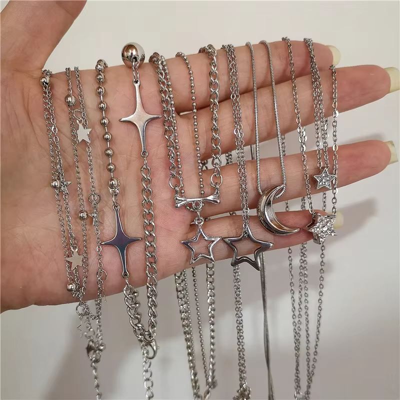Kpop – collier Vintage couleur argent