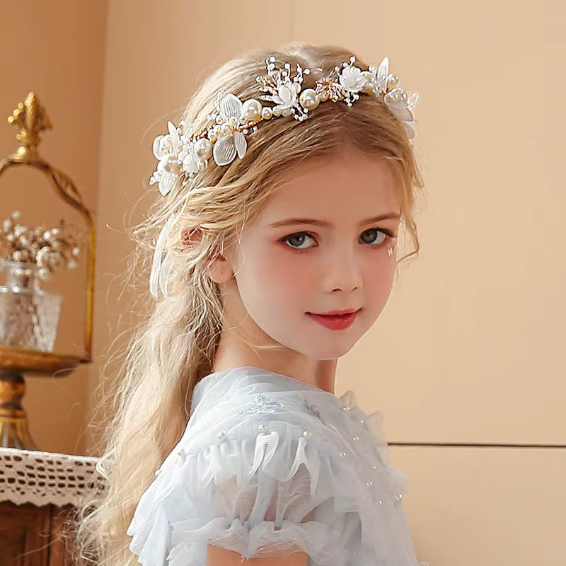 Printemps bohème filles mariée perle cheveux coiffure fleur couronne
