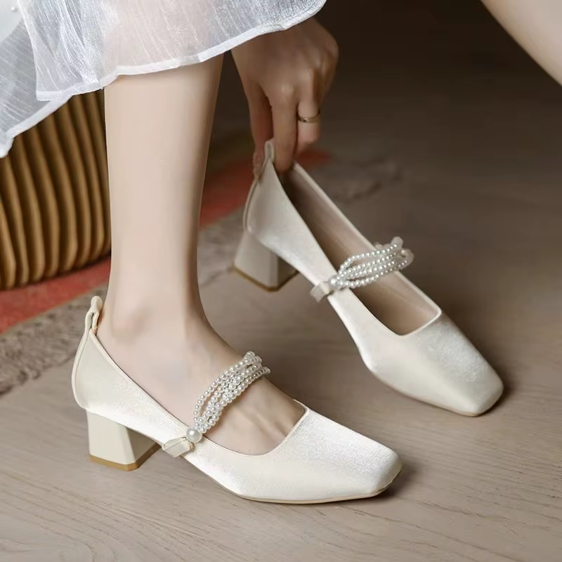 Escarpins de Mariage à Talons Moyens pour Femme