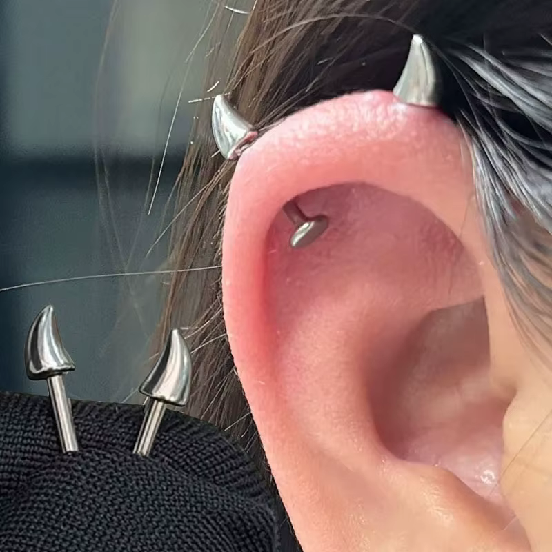 Boucles d'oreilles clous en acier inoxydable pour hommes et femmes