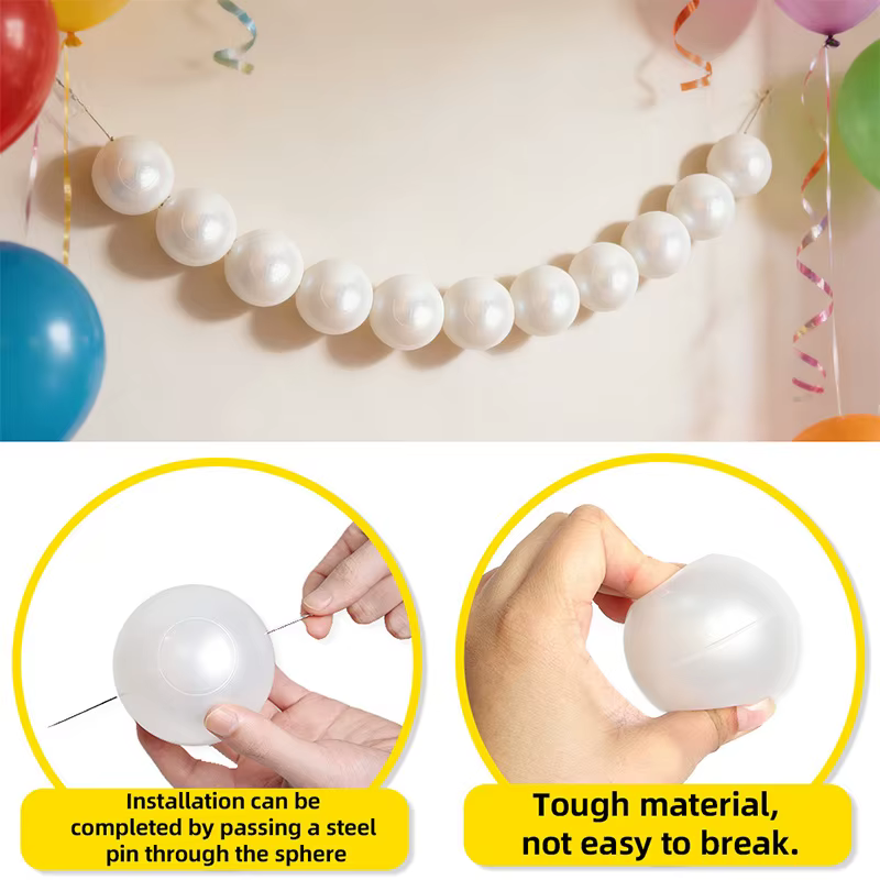 Décoration murale de fond de scène de mariage - Faux grandes perles - Guirlande