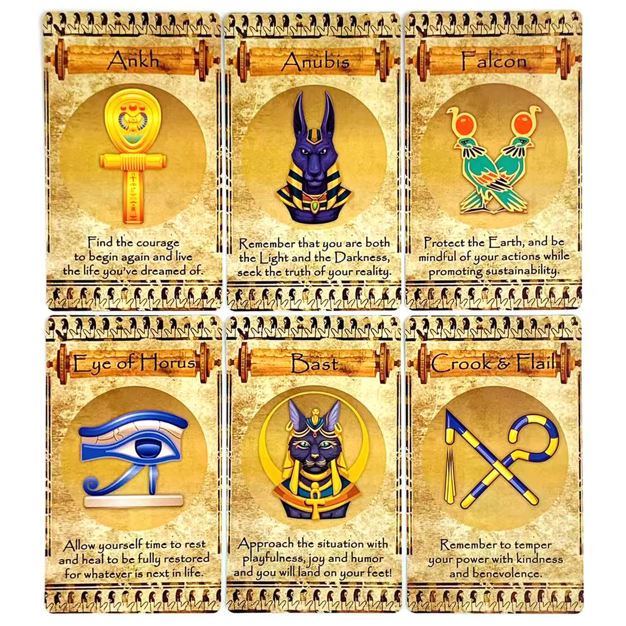 Nouveau Oracle égyptien A 20 cartes Deck Design classique pour débutants et professionnels