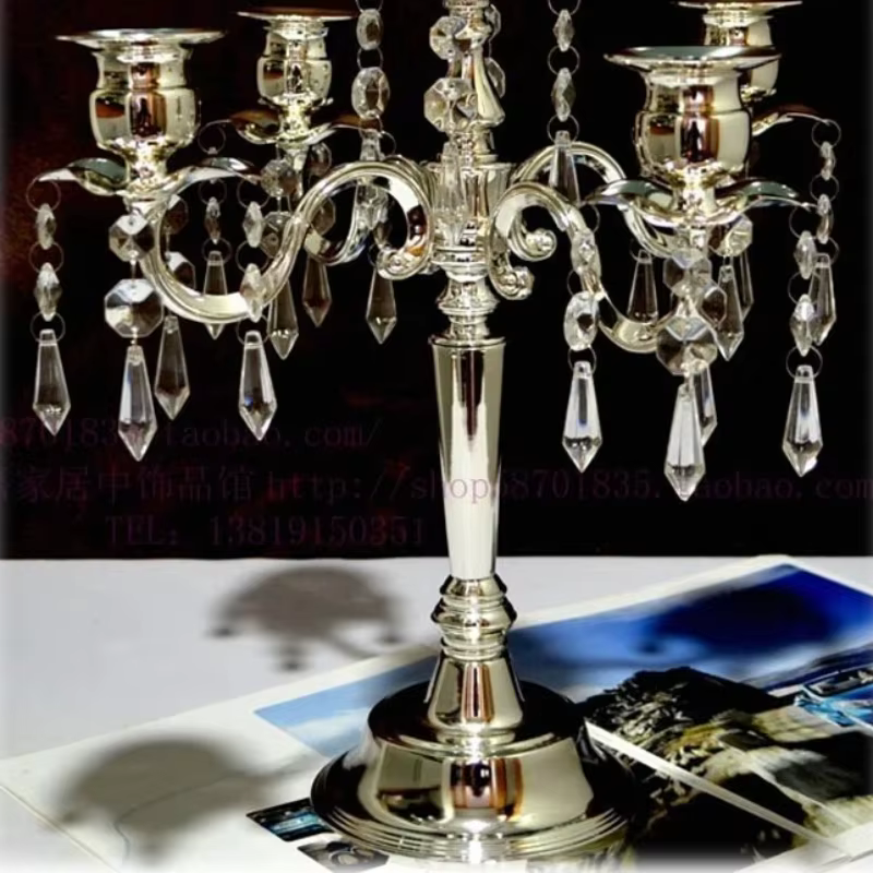 Creative Silver Romantic Leon Day-Bougeoir en cristal de verre