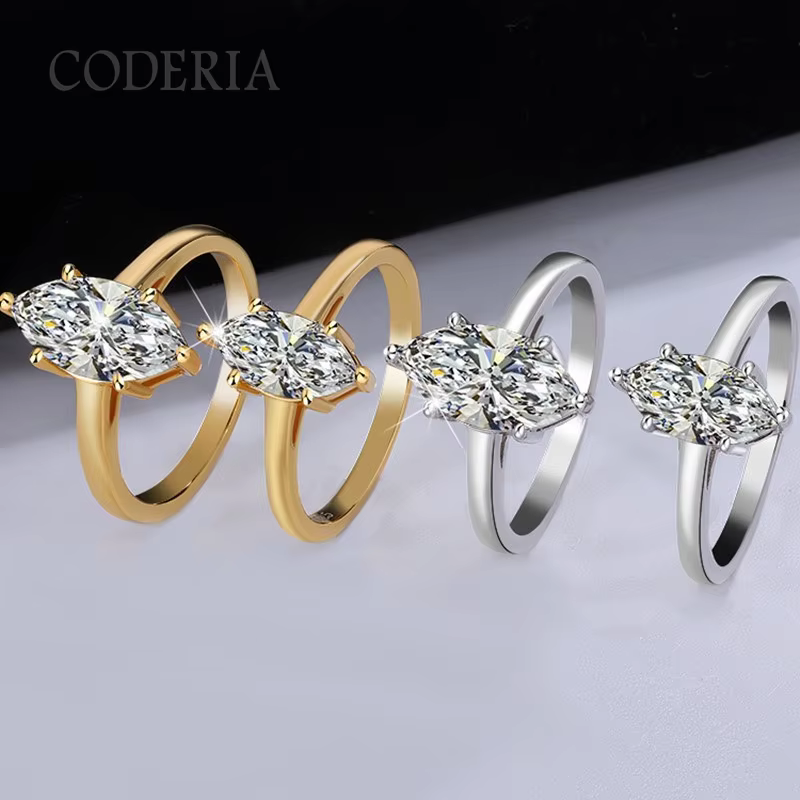 Bague de mariage en Moissanite certifié GRA pour femmes