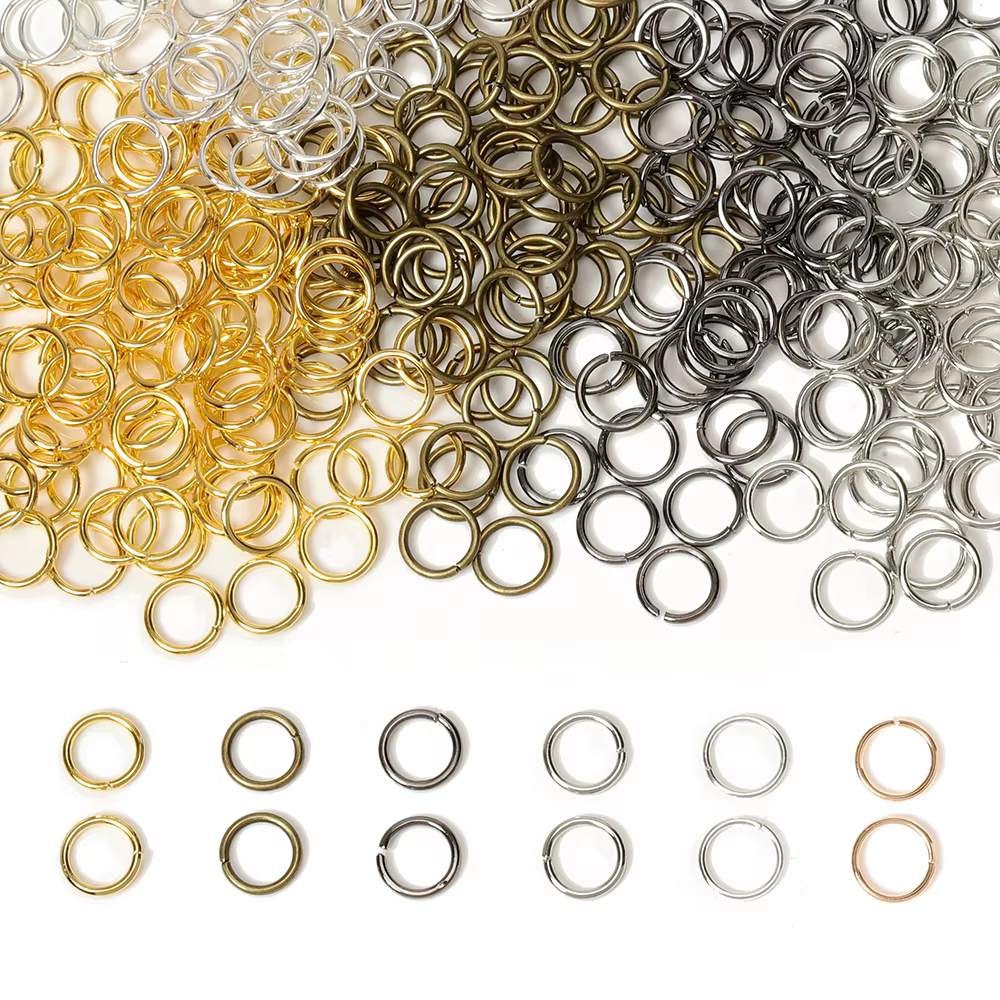 200 pièces/lot Dia 4-10mm gros Gunblack/Antique Bronze/or/argent/Rhodium anneaux de saut bijoux faisant des résultats bricolage accessoires