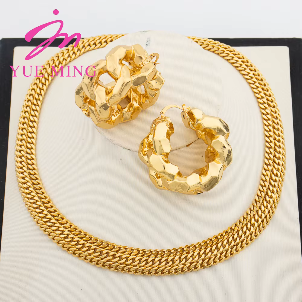 Ensembles de bijoux plaqués or 18 carats pour femmes