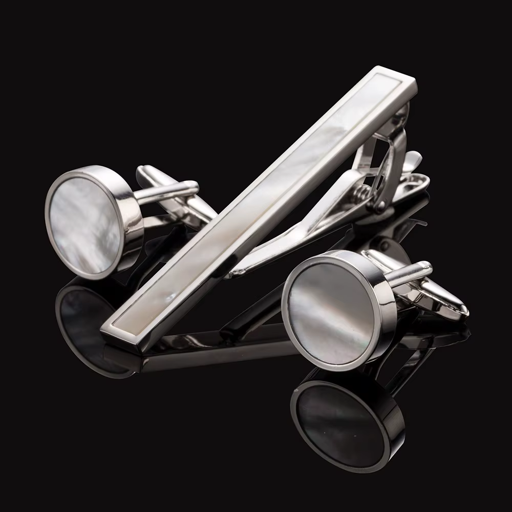 Boutons de manchette à pince à cravate pour tenue formelle pour hommes
