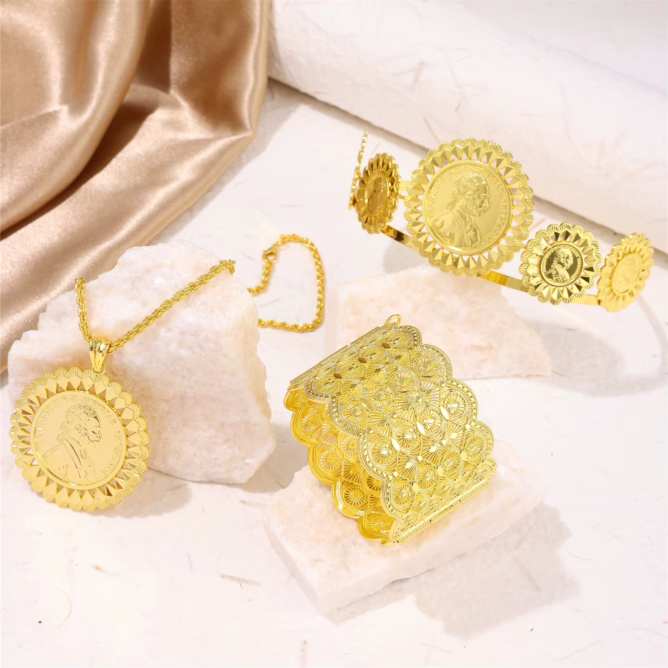 Ensemble de bijoux pour les mariées françaises