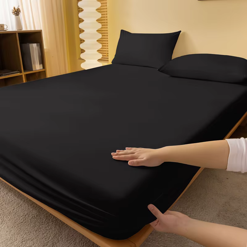 1 pièce de drap de lit mat de couleur unie