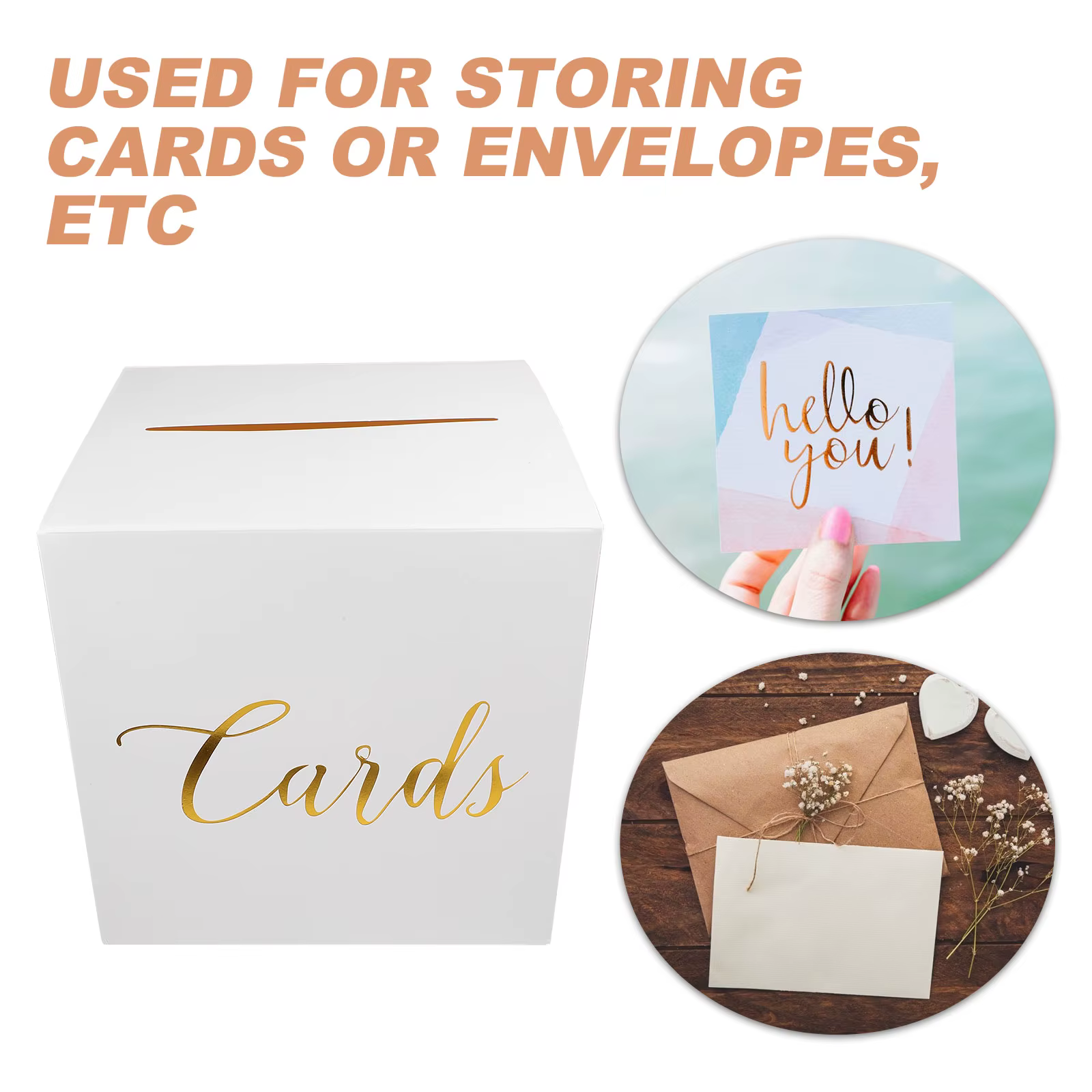 1 ensemble de boîtes à cartes de mariage