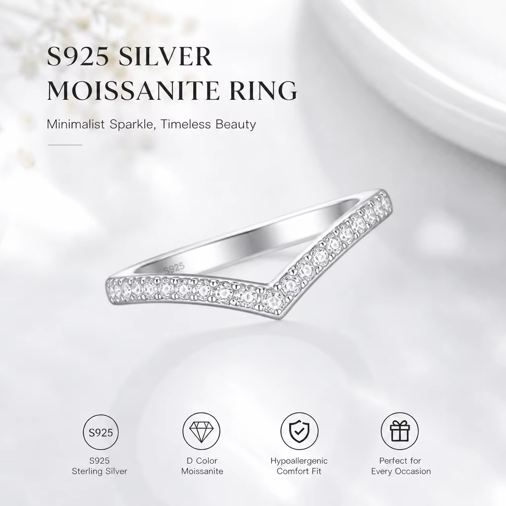 [Remise] Bague en moissanite ronde GRA D VVS1 plaquée or blanc 18 carats, argent sterling s925, bagues de mariage en diamant pour femmes