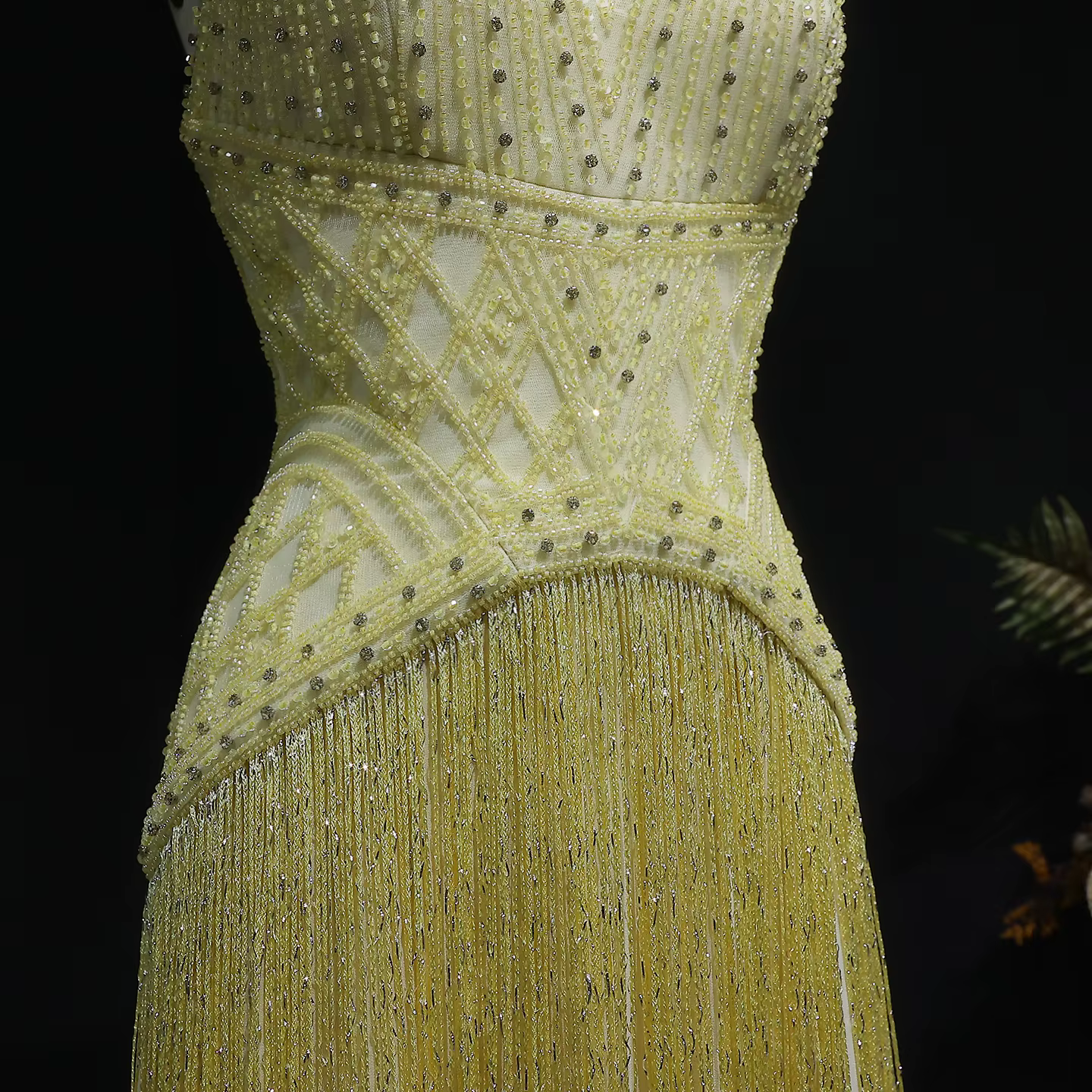 Robe de soirée sirène élégante jaune Sharon Said