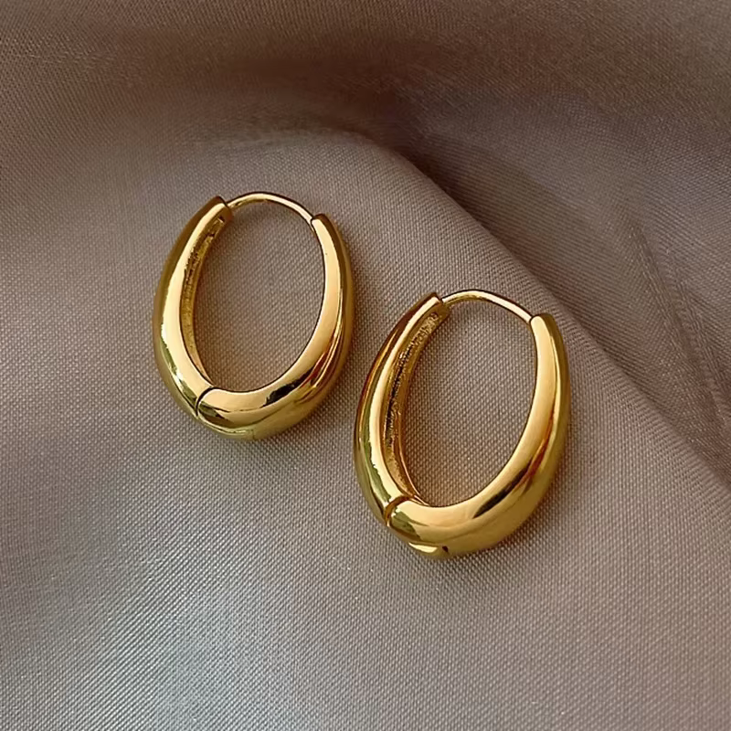 Boucles d'oreilles pendantes en métal pour femmes