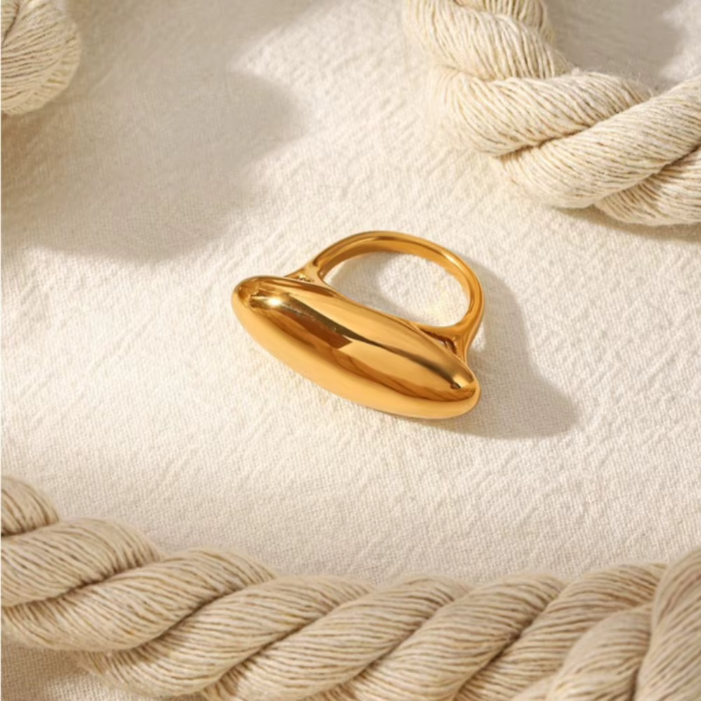 Bague géométrique en acier inoxydable Ars pour femme