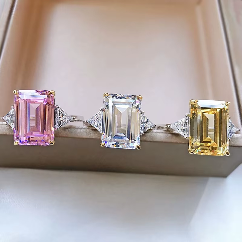 Bague de fiançailles Vintage en argent 925