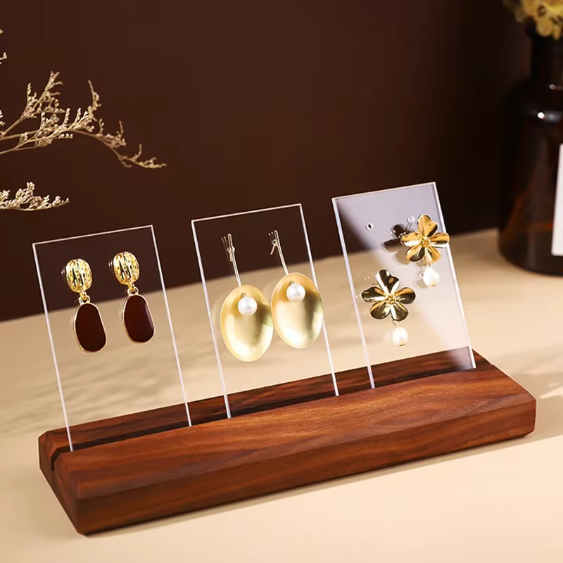Présentoir à bijoux avec Base en bois