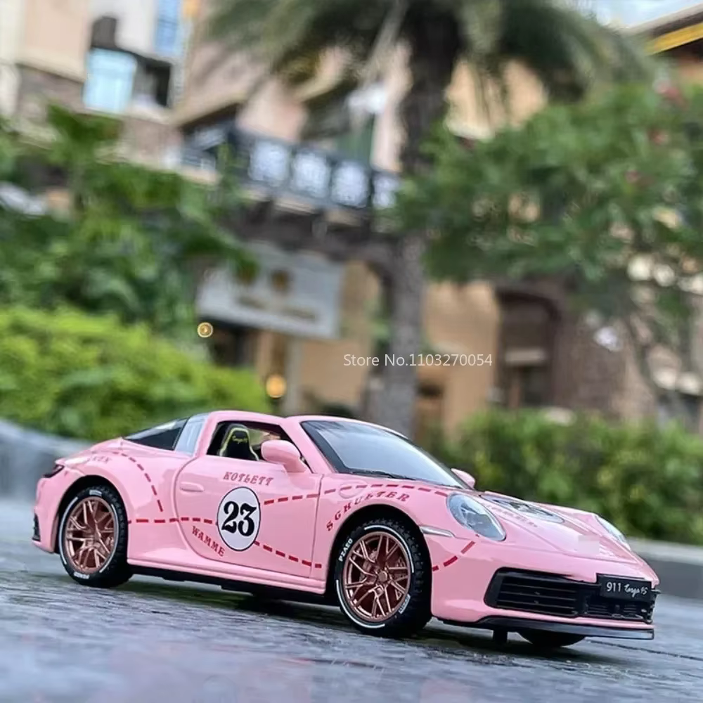 1:32 911 Targa 4S Cayenne moulé sous pression modèle alliage garçons jouets Miniature Supercar 4 portes ouvert véhicule à collectionner pour enfant jouet cadeaux