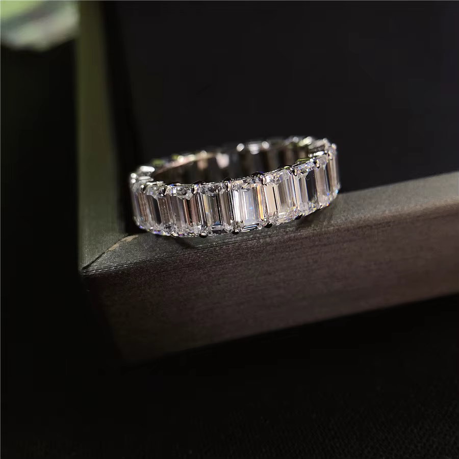Bijoux de mariage en or blanc pur pour hommes, beaux bijoux de fiançailles, 18 carats, or AU750, excellent design, fiancé, grande qualité