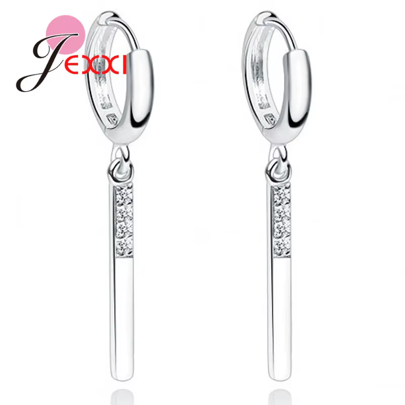 Boucles d'oreilles pendantes en argent Sterling 925