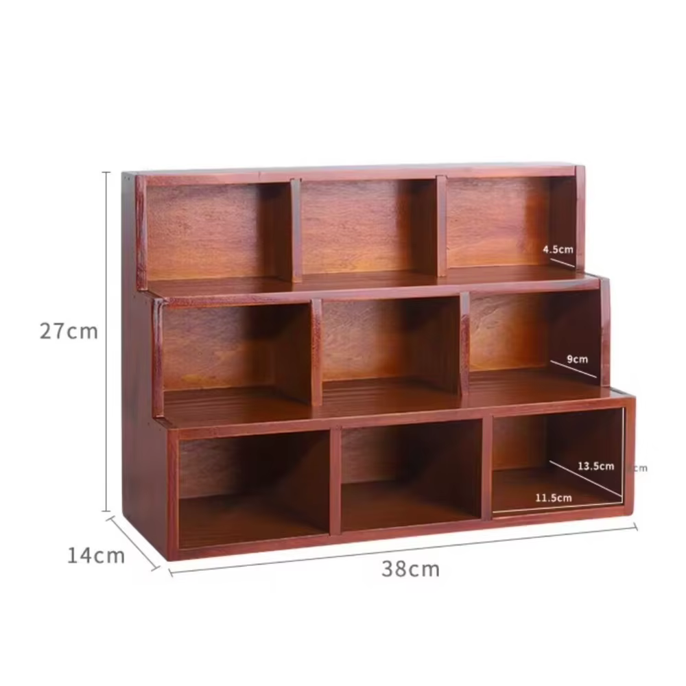 Armoire à grille en bois massif pour stockage de bijoux