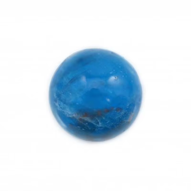 1 pièce Cabochon rond en Apatite poli de 6-10mm à dos plat pour sertissage en clos, idéal pour la création de bijoux DIY (bagues, pendentifs, boucles d'oreilles)