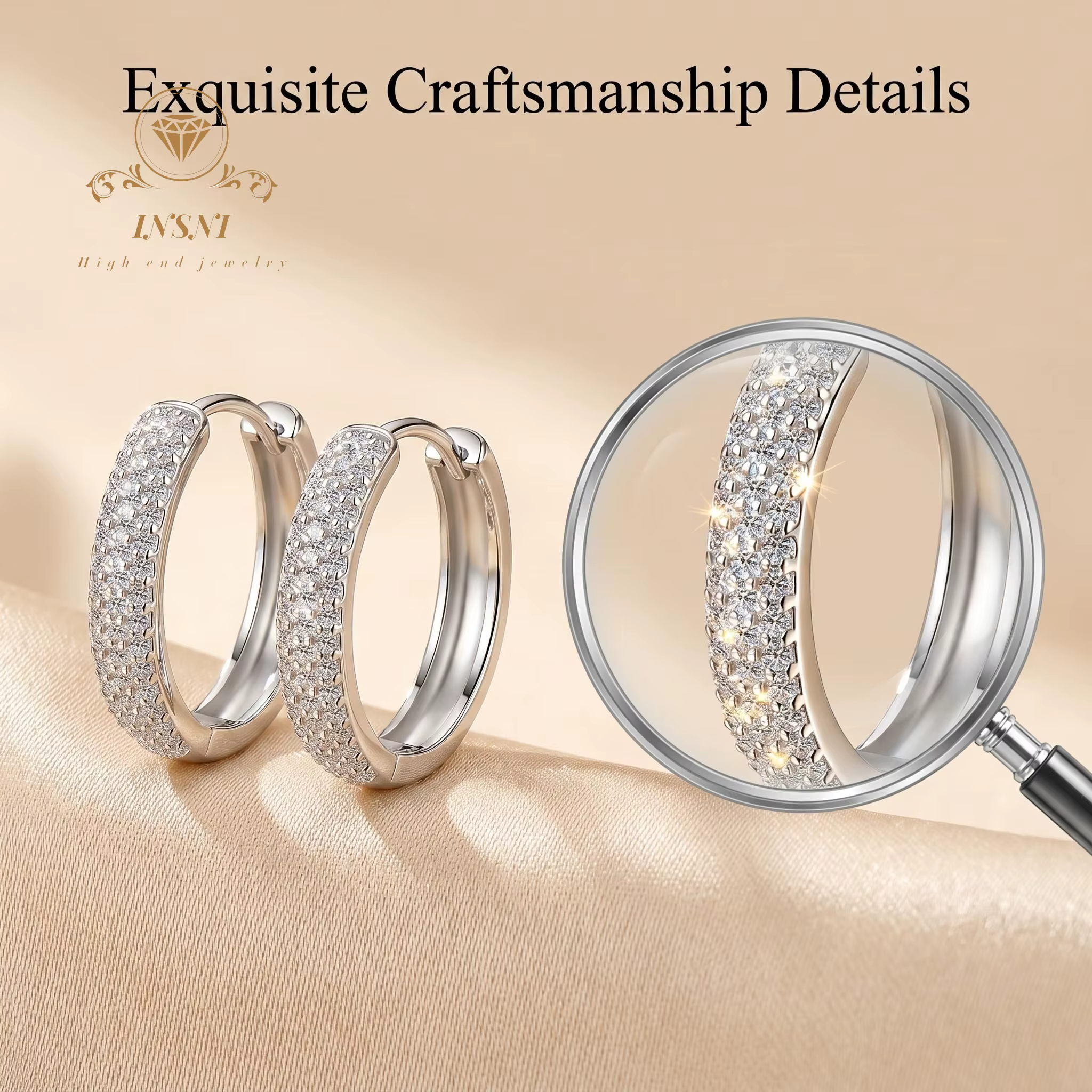 Boucles d'oreilles Moissanite 12/15/18/25mm