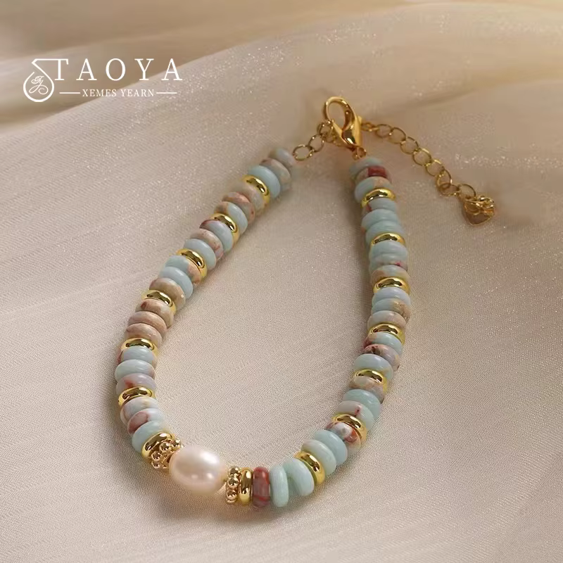 Bracelet de perles en pierre naturelle style vacances avec pendentif, pour ensembles de bijoux de mode féminins, accessoires de bracelet originaux pour les fêtes