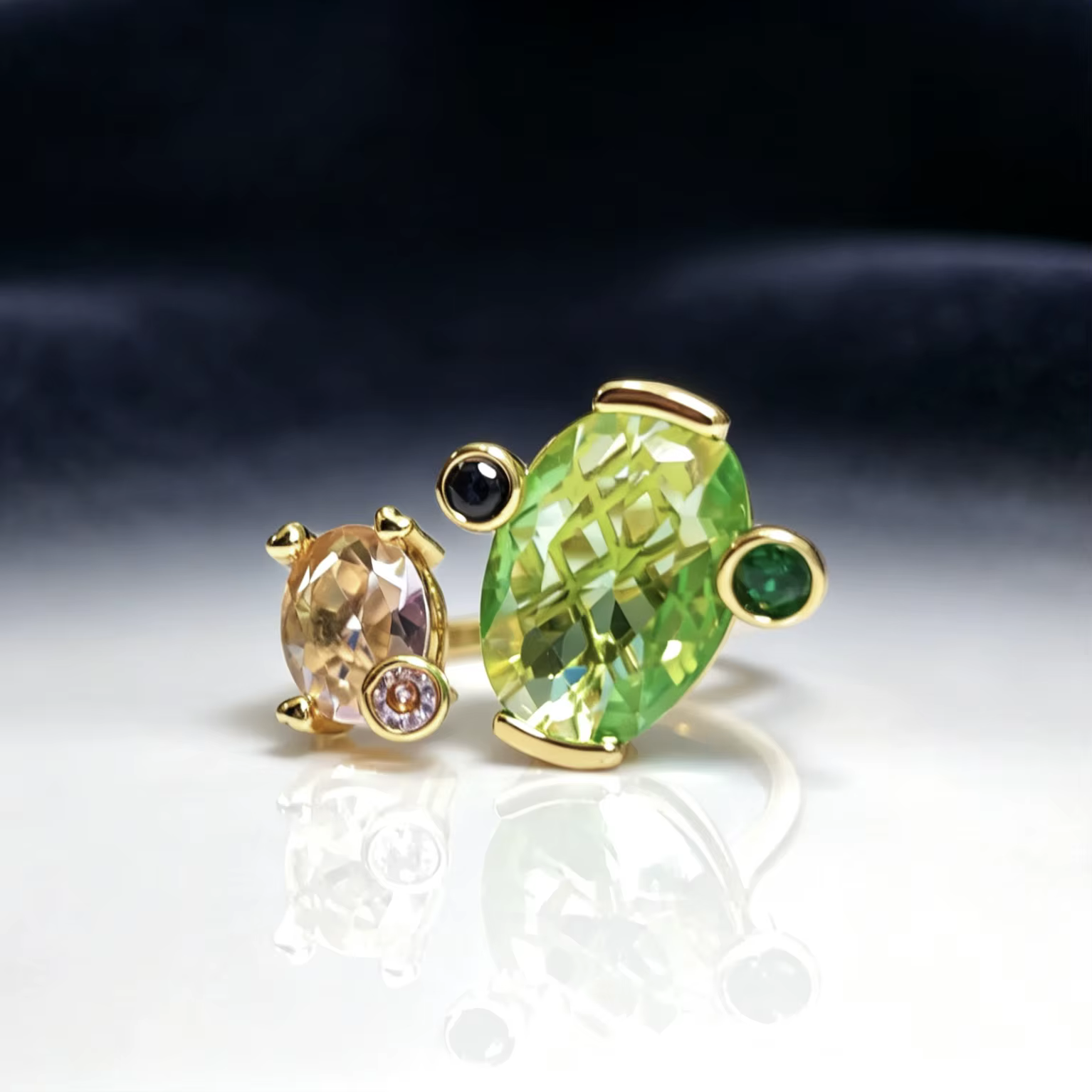 Bague pour femme en deux tons