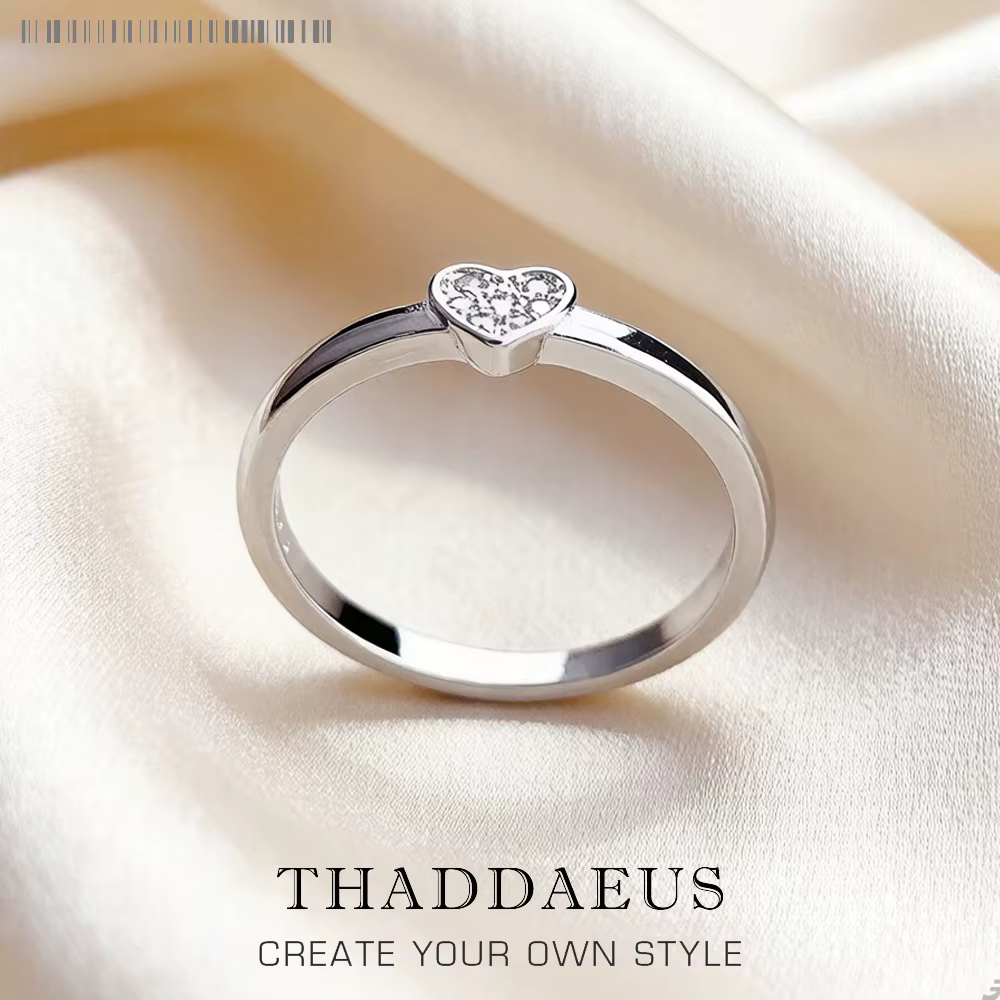 Bague amour coeur Europe bijoux fins pour femmes été cadeau romantique en argent Sterling 925