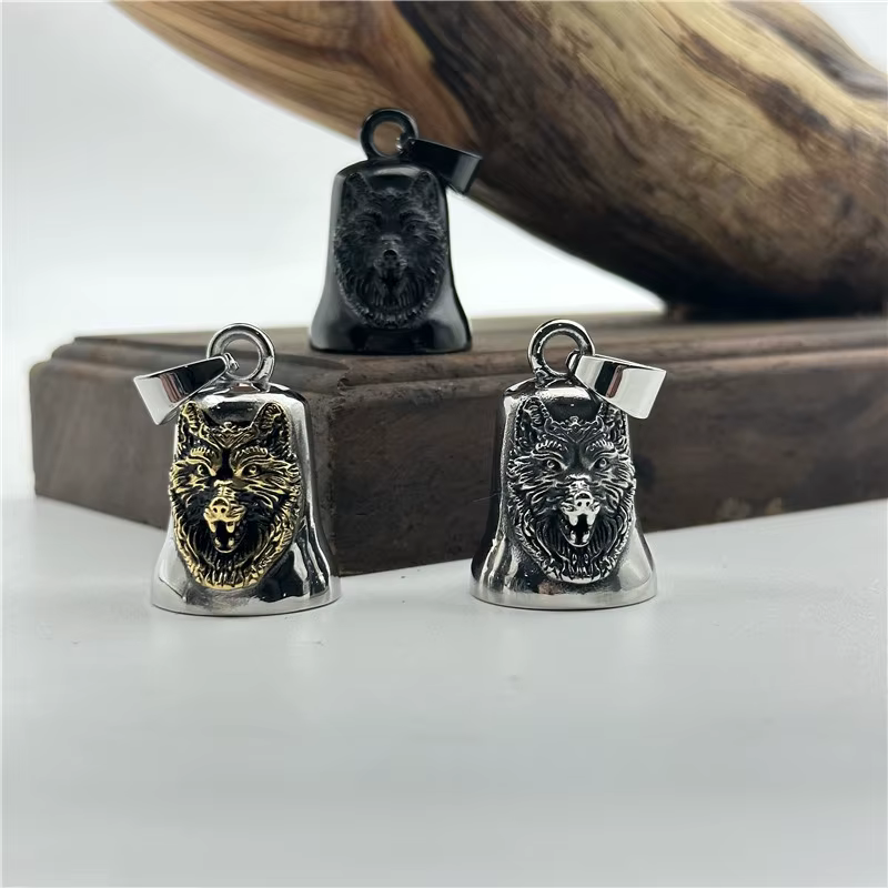 Collier loup Vikings en acier inoxydable 316L